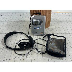 Vintage Sony Walkman WM-FX290W AM/FM Cassette Player w/Headphones & Case Works